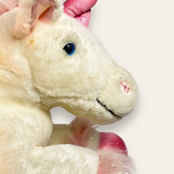 Build-A-Bear Workshop Magical Unicorn 15" Sparkling white & Pink Retired - Picture 10 of 16
